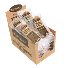 A Freschi srl tendones de pavo en forma de hueso, premio natural para masticadores moderados.