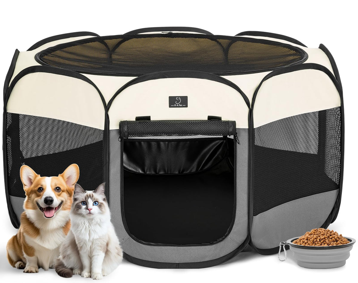 Jaula A 4 Pet para perros pequeños, vista frontal, ideal para interior
