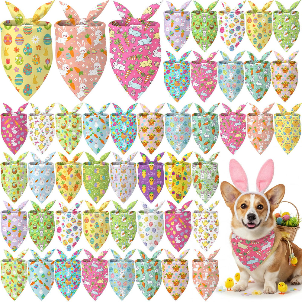 Abbylike bandanas de Pascua para perros con conejos, ideal para sesión de fotos festiva.
