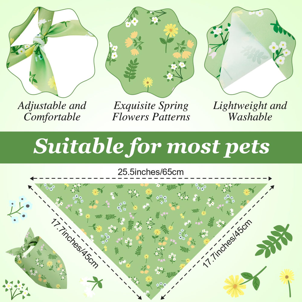 Bandanas Abbylike para perro con diseños florales en poliéster duradero