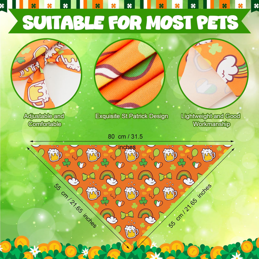 Abbylike bandanas para perros, tamaño 80 cm x 55 cm, ajuste para varias razas.