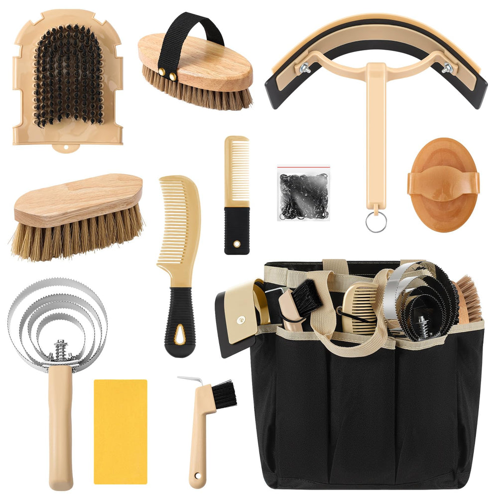 Abbylike bolsa organizadora para cuidado equino, ideal para ordenar herramientas.