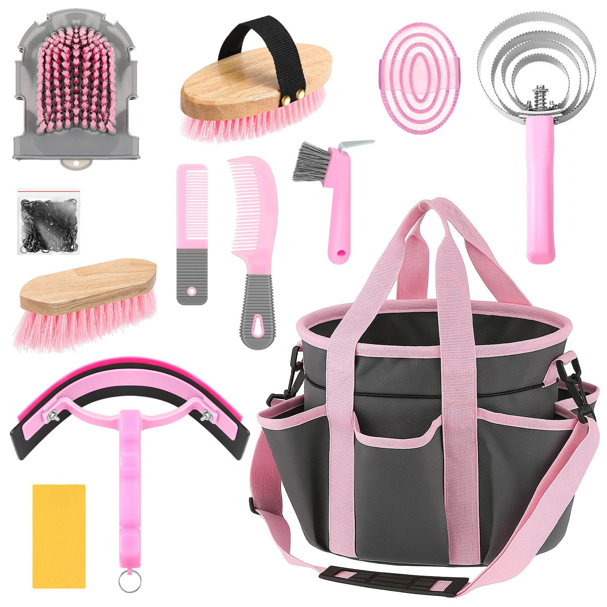 Abbylike set de cuidado para caballos con bolsa organizadora para transportar todo correctamente