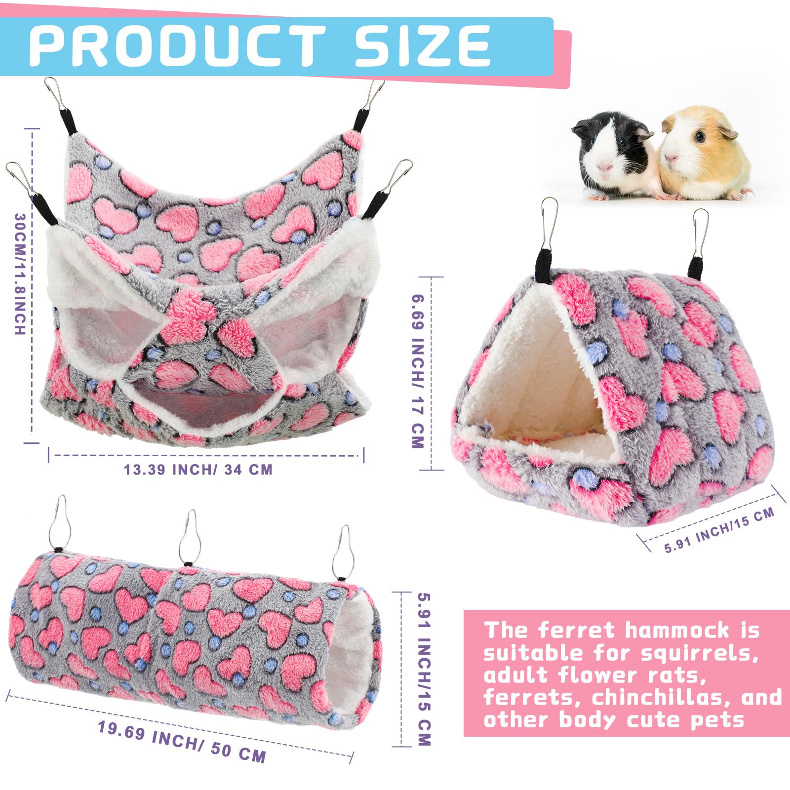 Abbylike tuneles para chinchillas 50x15 cm: exploración segura