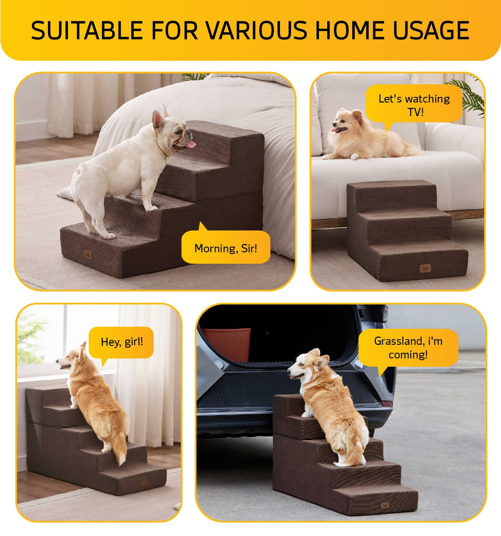 ABCPET escaleras-perro-cama-alta-2: perfecto para perros pequeños en sofás.