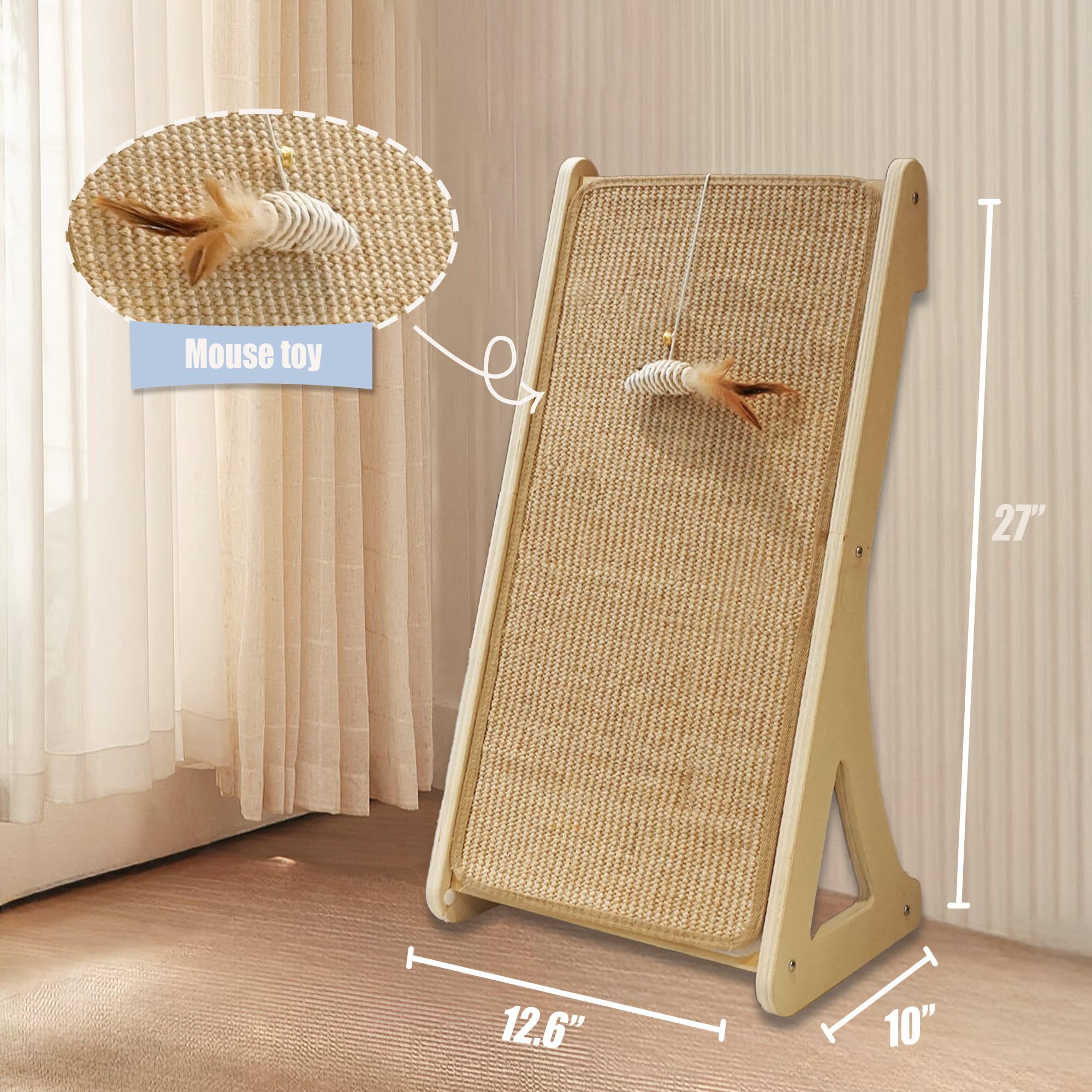 Aberatail tapete de sisal con base de madera, duradero.