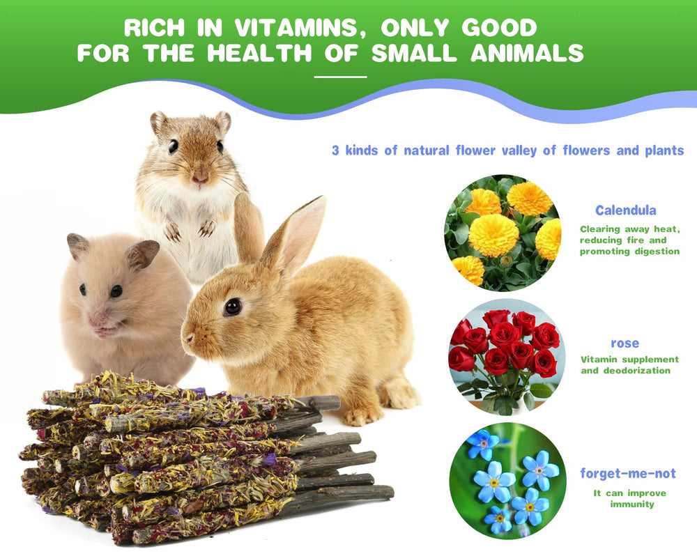 Abizoo Bunny Chew Toys: 18 palitos, empaque al vacío para frescura constante