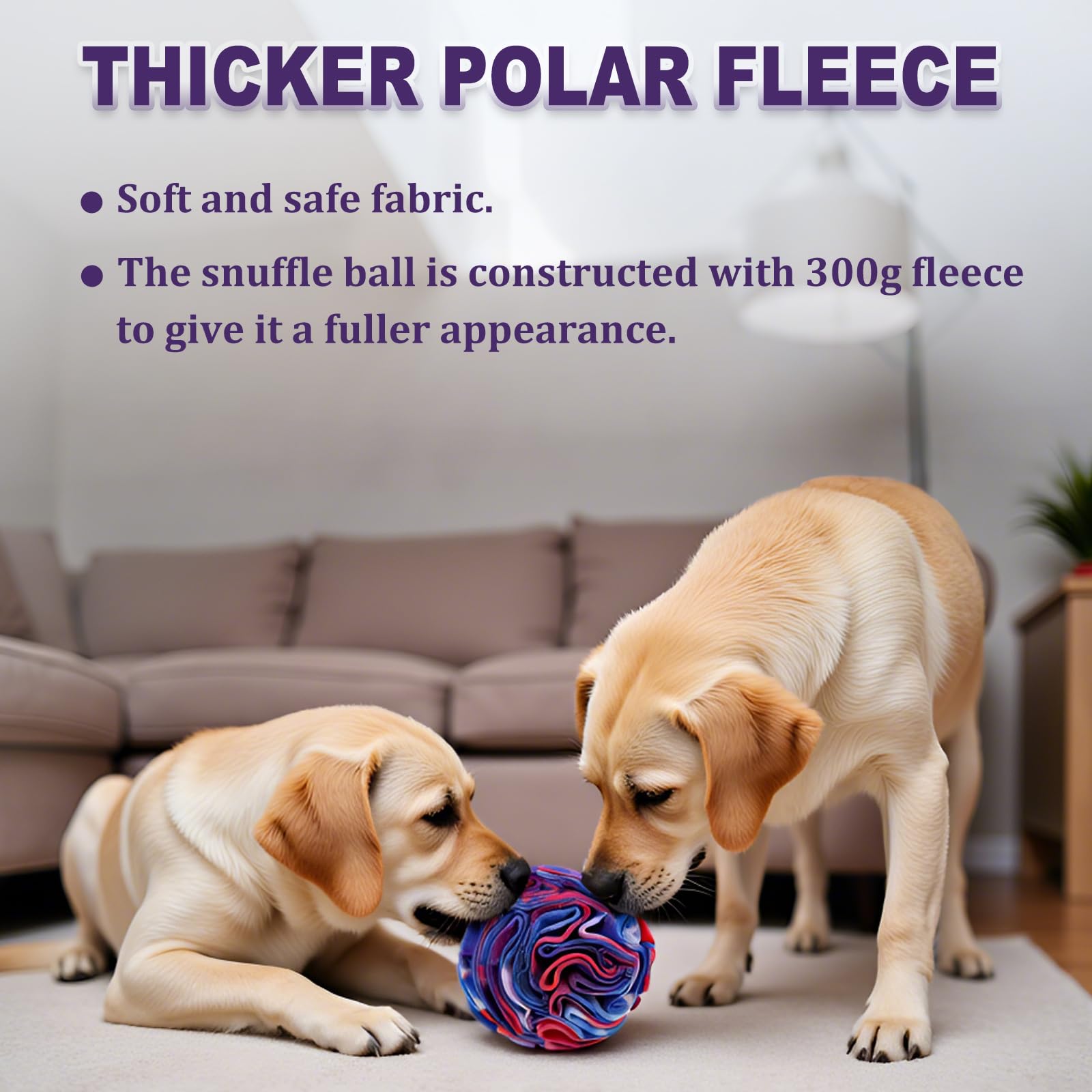 Ablechien Snuffle Ball apta para perros pequeños y medianos para entretenimiento seguro.