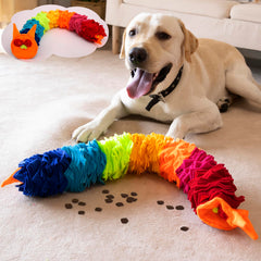 Ablechien Serpiente Snuffle Rainbow, juguete de serpiente arcoiris para perro que estimula el olfato