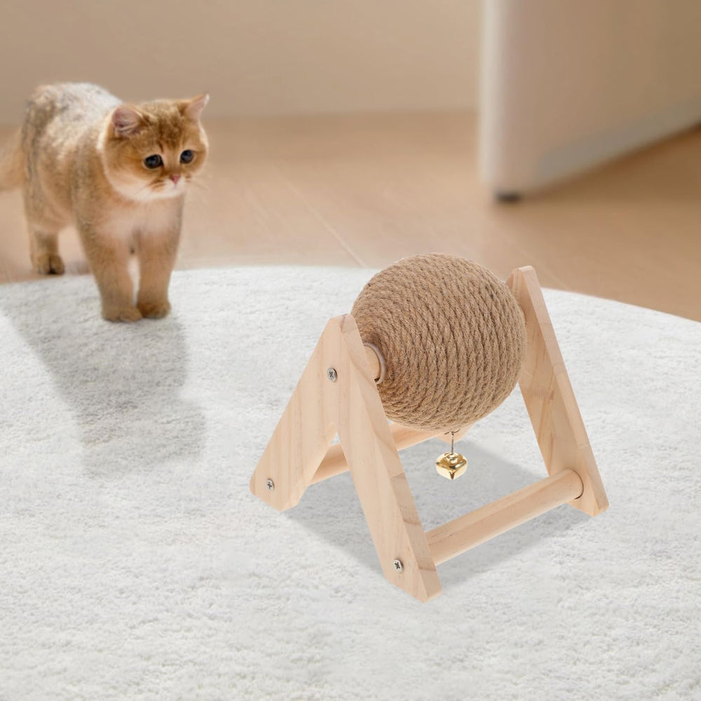 ABOOFAN Base de madera resistente: soporte estable para juego y rascar.
