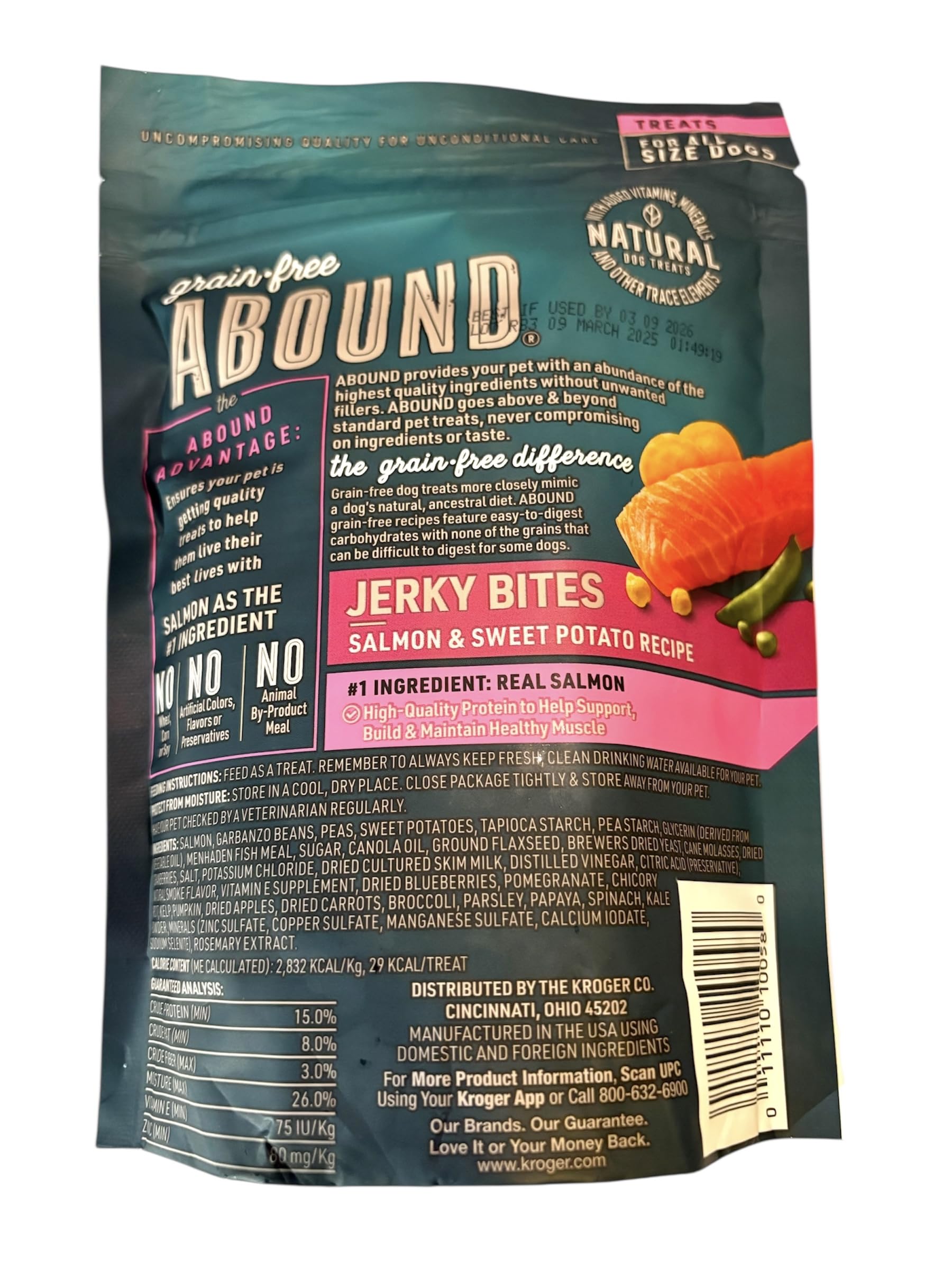 Abound ingredientes de alta calidad para una proteína saludable en perros.