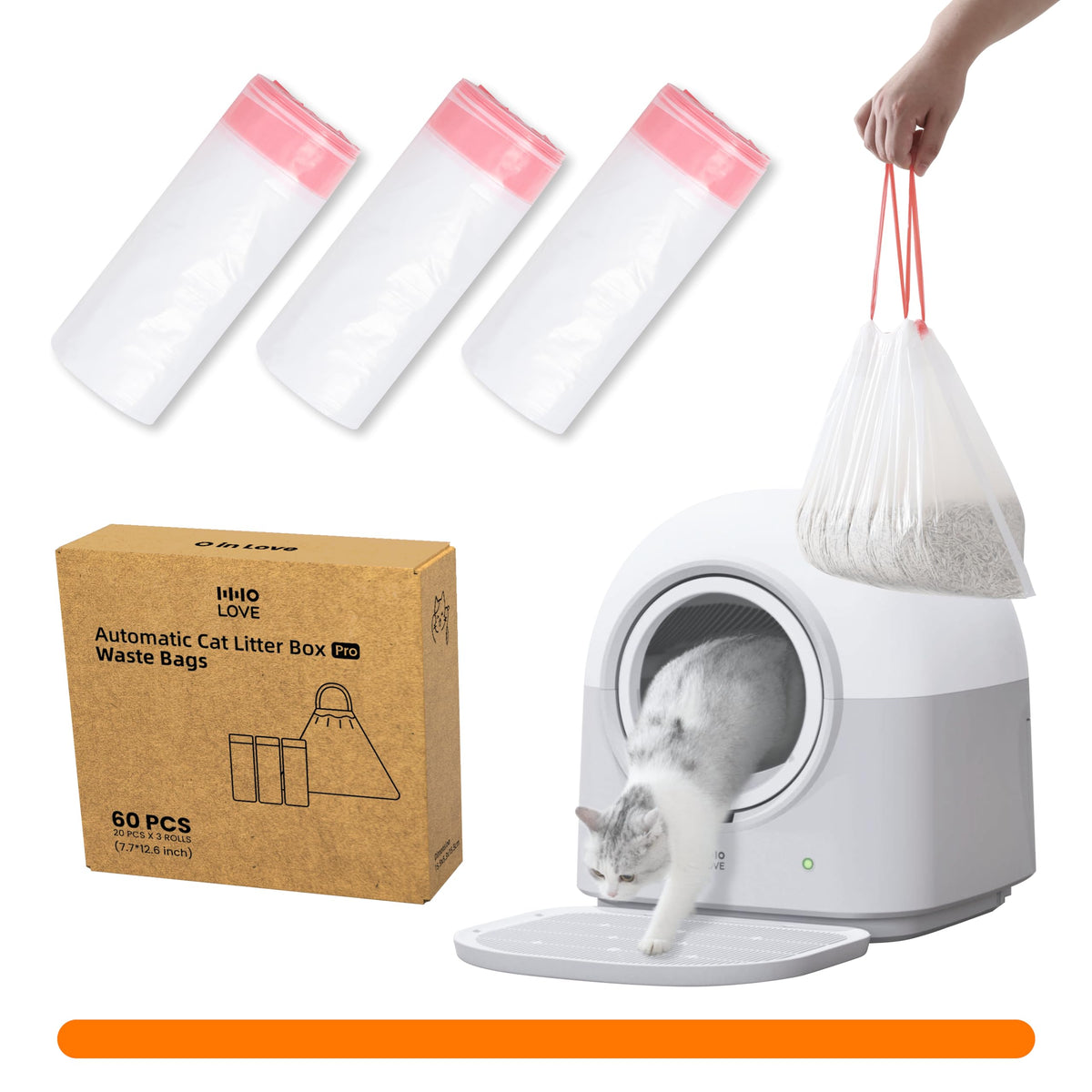 ABRCT: bolsas para caja de arena automática con control de olor.