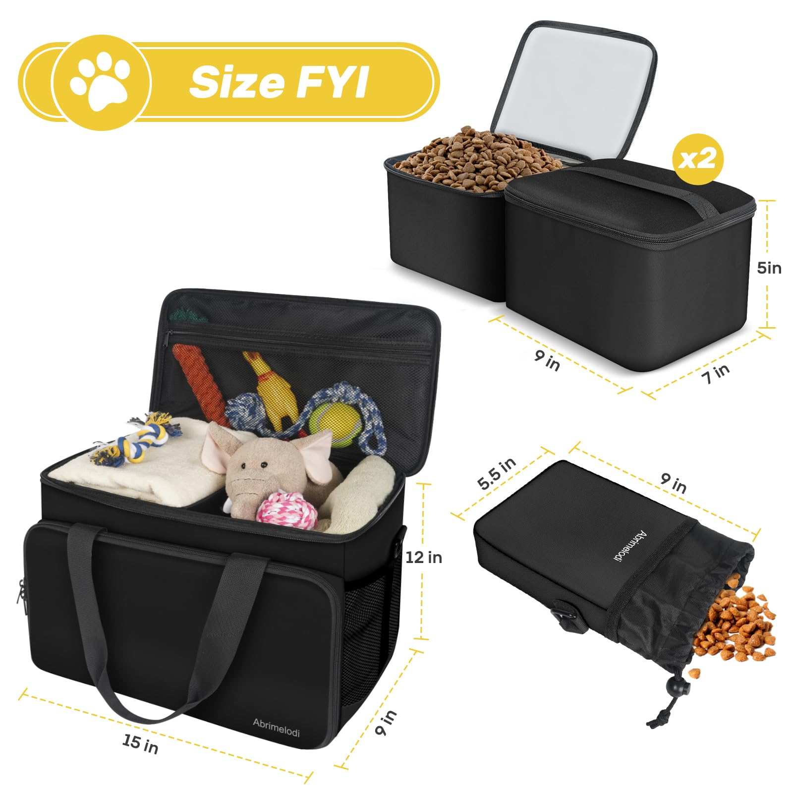Abrimelodi set de viaje con correa acolchada para viajar con comodidad.