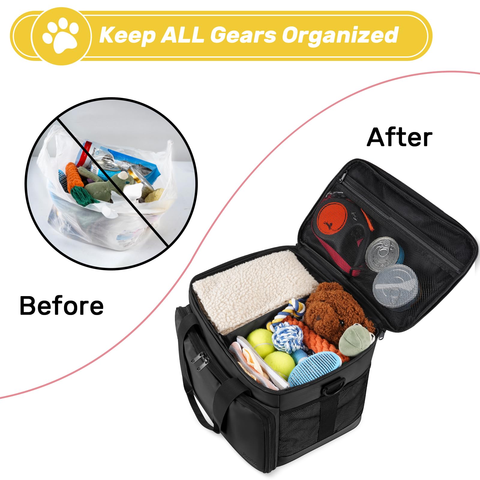 Abrimelodi set de viaje con dispensador de bolsas para heces en salidas.