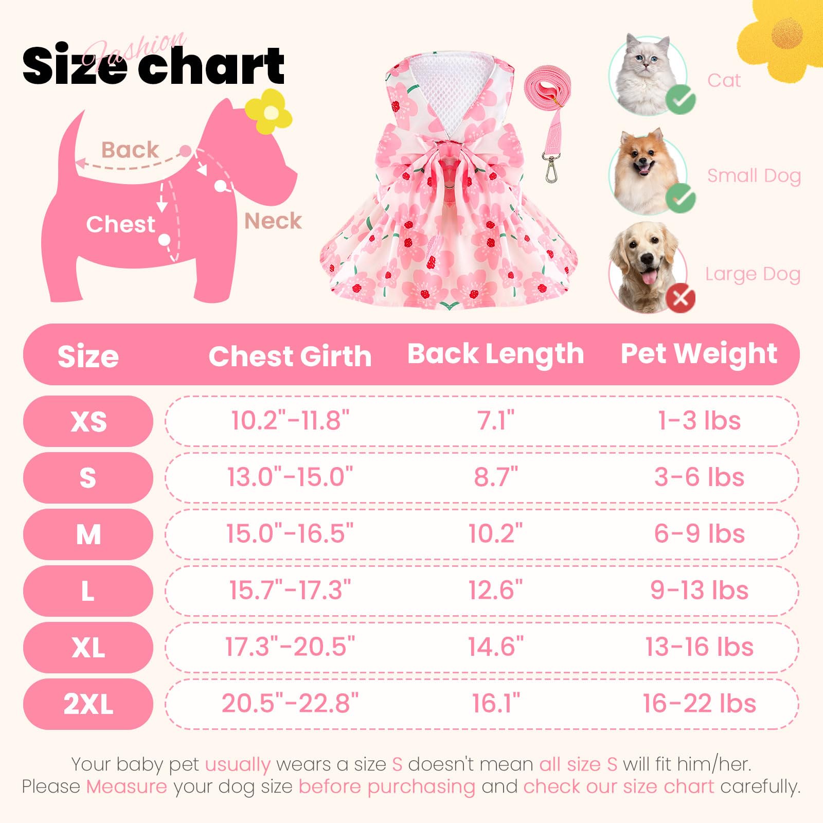 abrrlo vestido perrito diseño lazo trasero, toque adorable.
