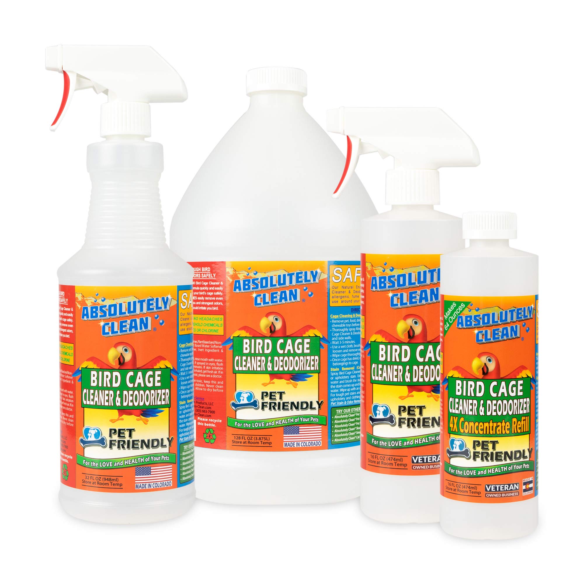 Absolutely Clean sin-fragancia-jaula-aves: opción segura para entornos sensibles sin aroma
