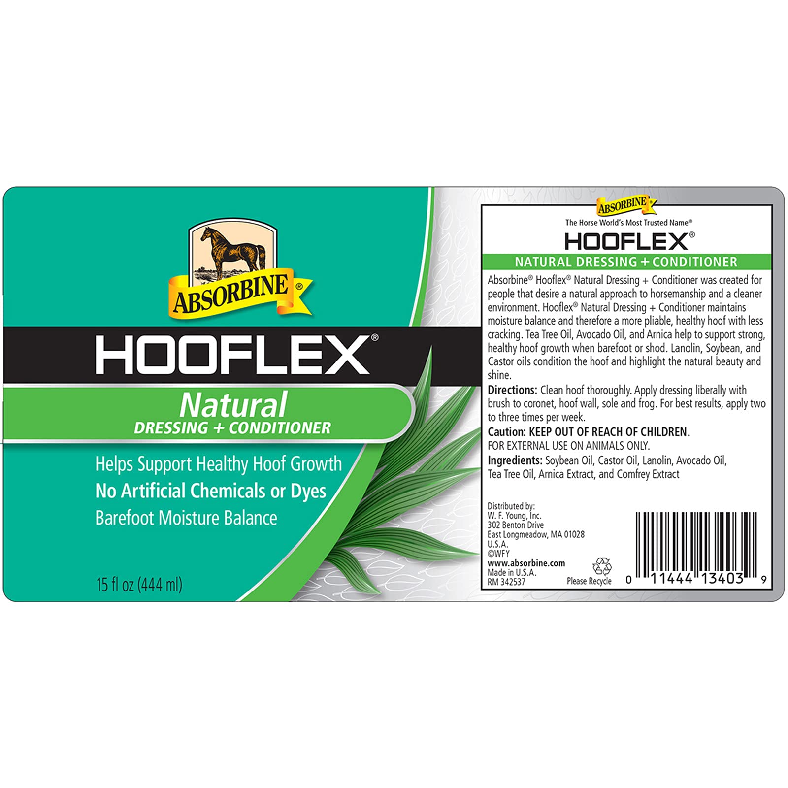 Absorbine Hooflex con cepillo aplicador para aplicación precisa.