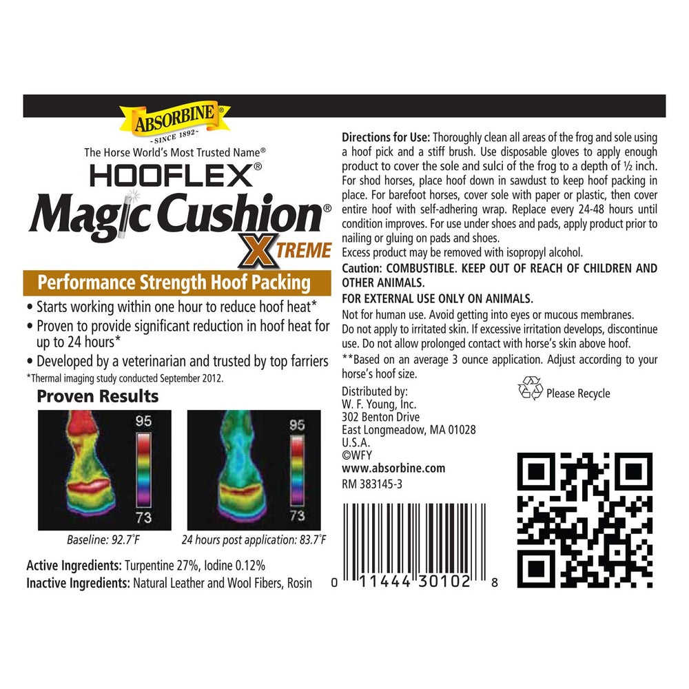 Absorbine Hooflex Magic Cushion Extreme: aplicación en casco para calmar el calor y molestias.