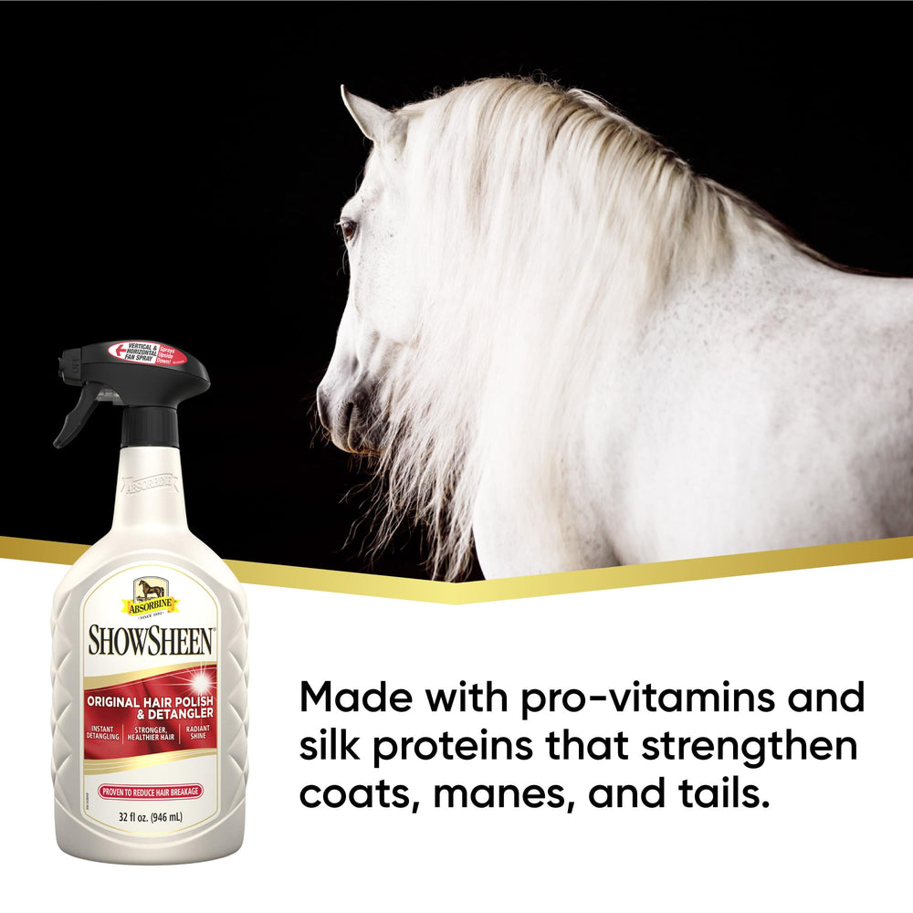 Absorbine ShowSheen desenredado-inmediato: mane y cola suaves sin nudos.