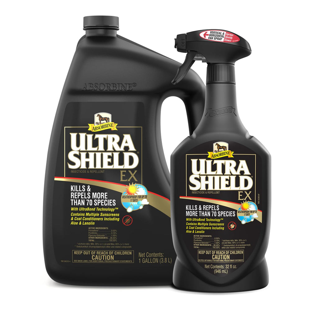 Absorbine UltraShield EX Combo, rociado en caballo y perro para repeler insectos.