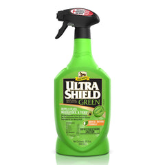 Absorbine UltraShield Green, botella-atomizador para aplicación en caballos y perros con protección natural.