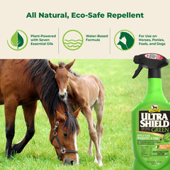 Absorbine UltraShield Green, ingredientes botánicos para aroma fresco y segura protección.