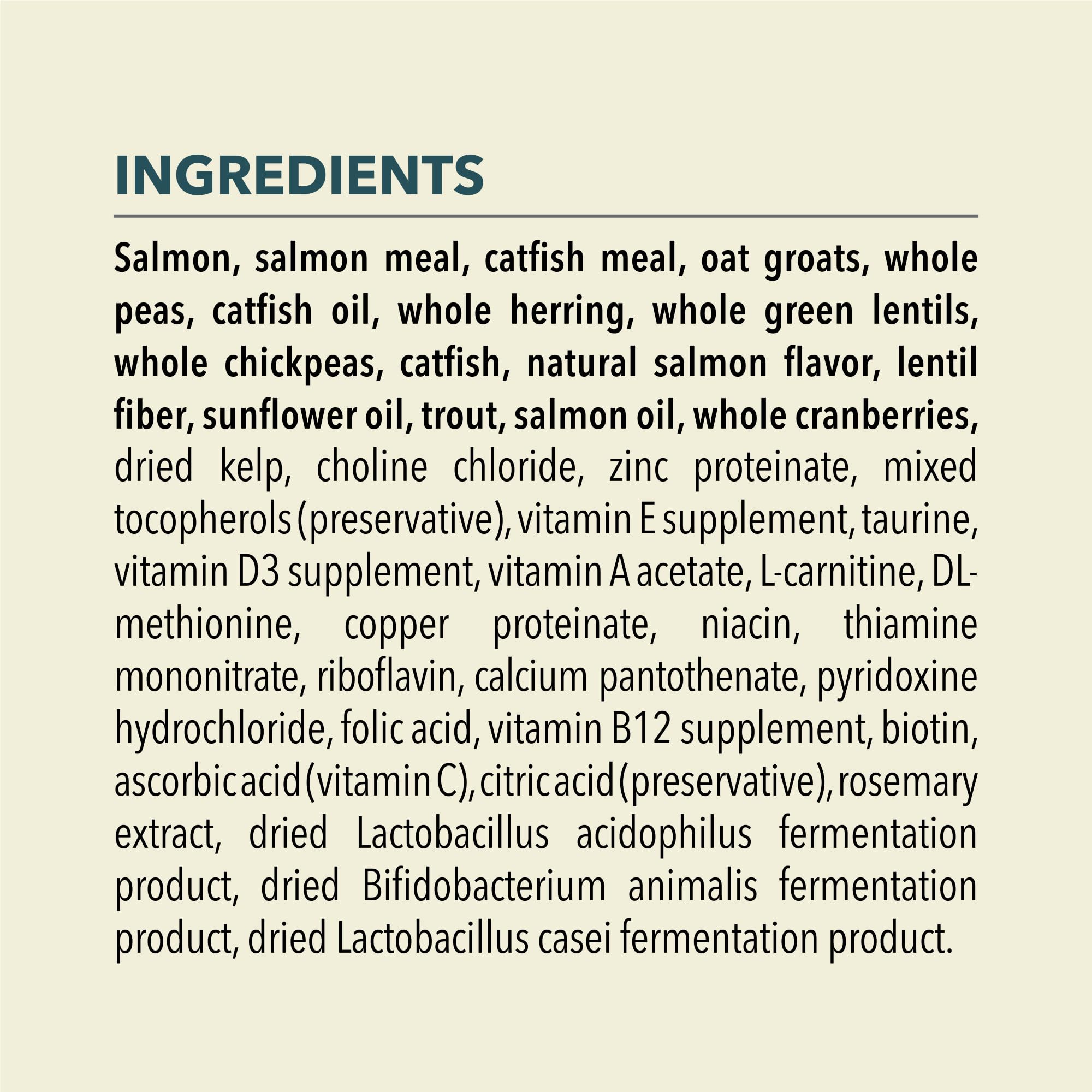 Ingredientes de pescado de alta calidad para energía diaria.