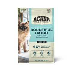 ACANA Bountiful Catch con salmón: sabor intenso y proteína de alta calidad para gatos.