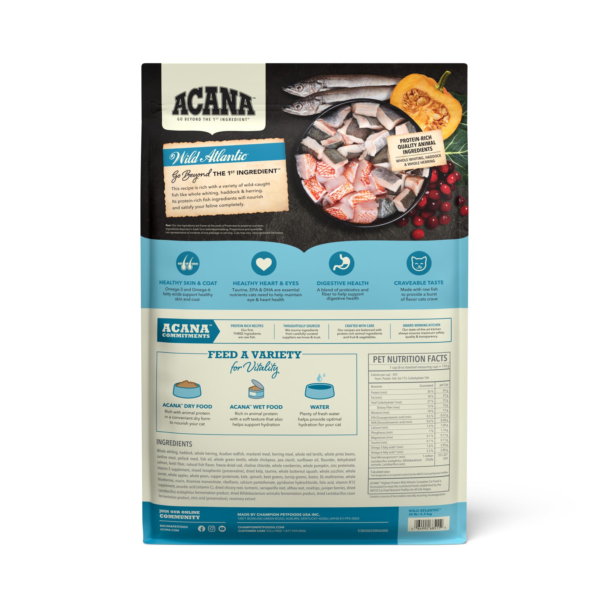 ACANA croquetas con textura proteica sabor a pescado atlántico.