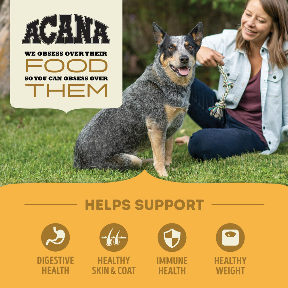 ACANA ingredientes naturales con vegetales y frutas para perros