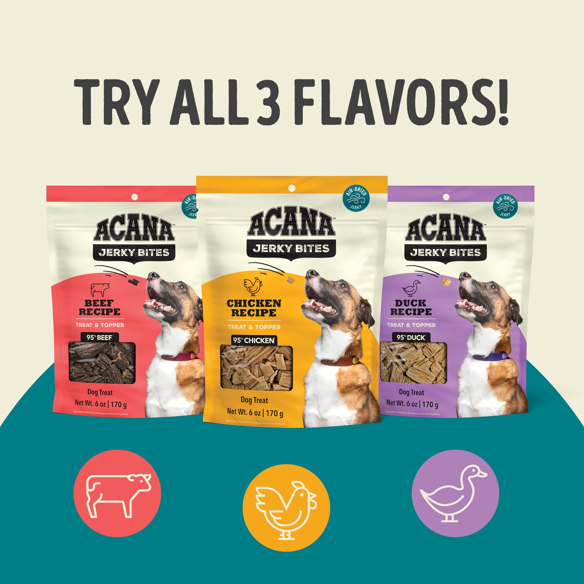 ACANA Jerky Bites, textura aireada que mantiene el sabor.