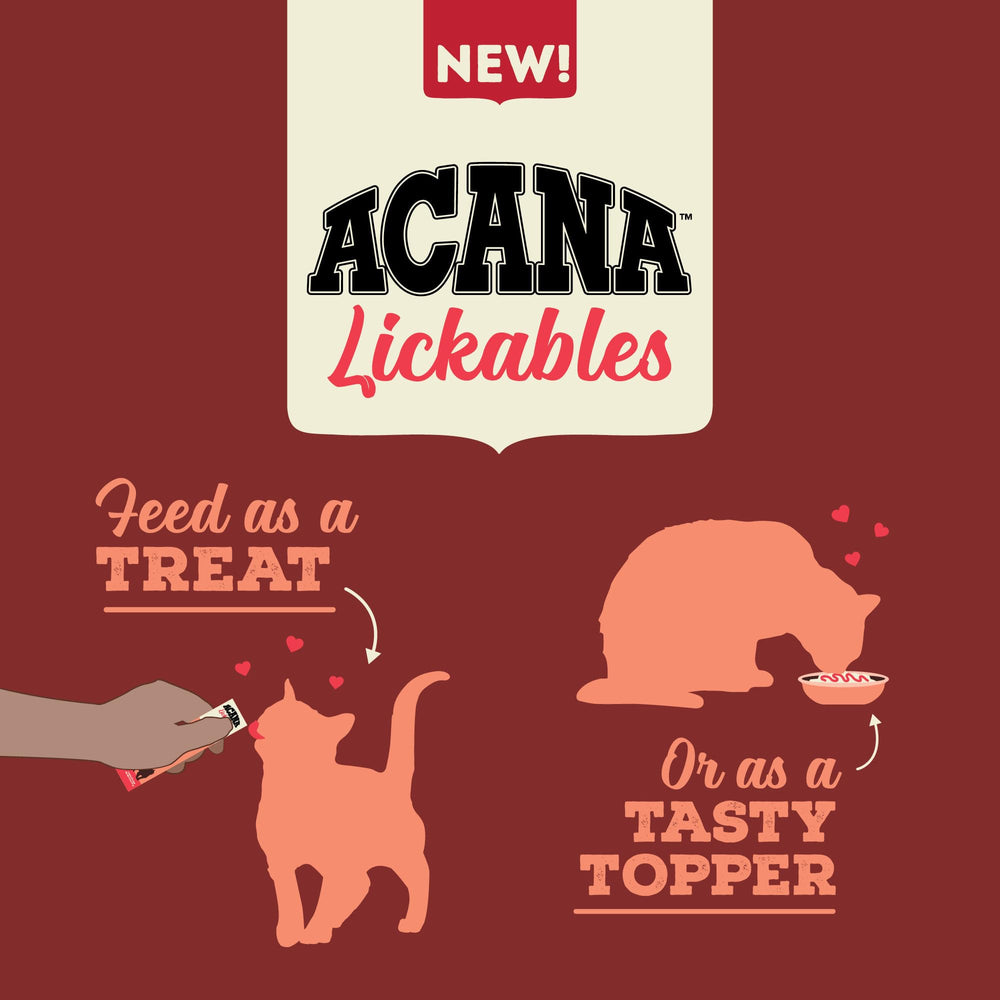 ACANA Lickables como topper para kibble, añadiendo aroma y variedad.