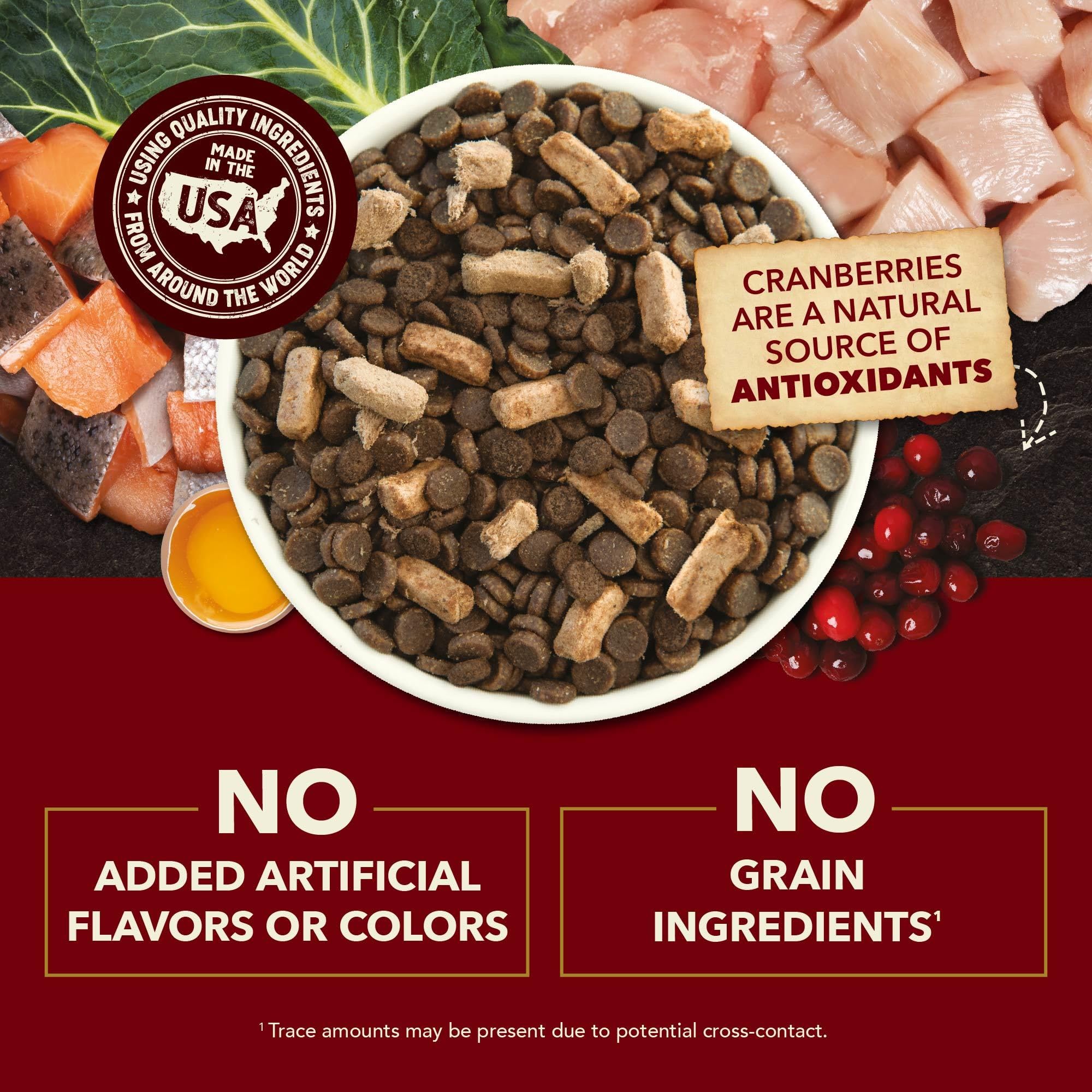 ACANA Market Medley, omega-3 y omega-6 para piel y pelaje saludables.