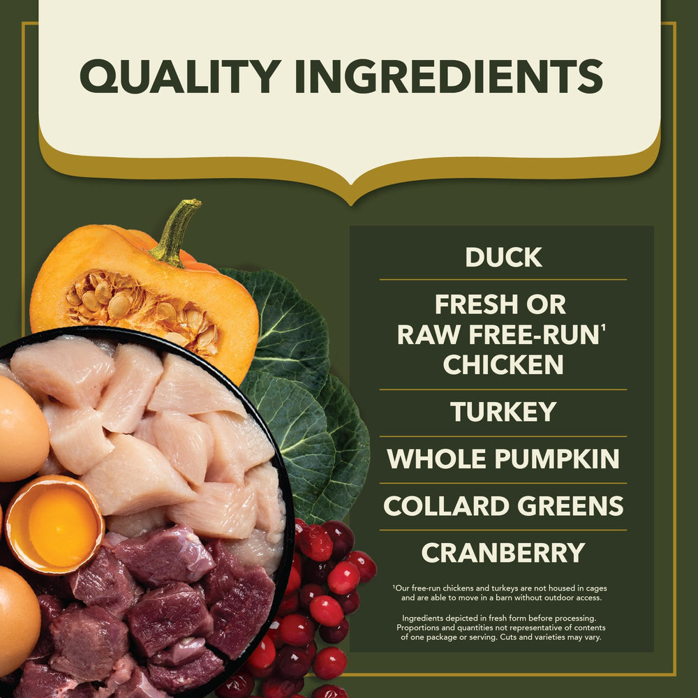 ACANA Market Medley: primer plano de kibble y trocitos para experiencia textural.