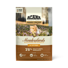 ACANA Meadowlands empaque-10lb: práctica bolsa para alimentar a tu gato.