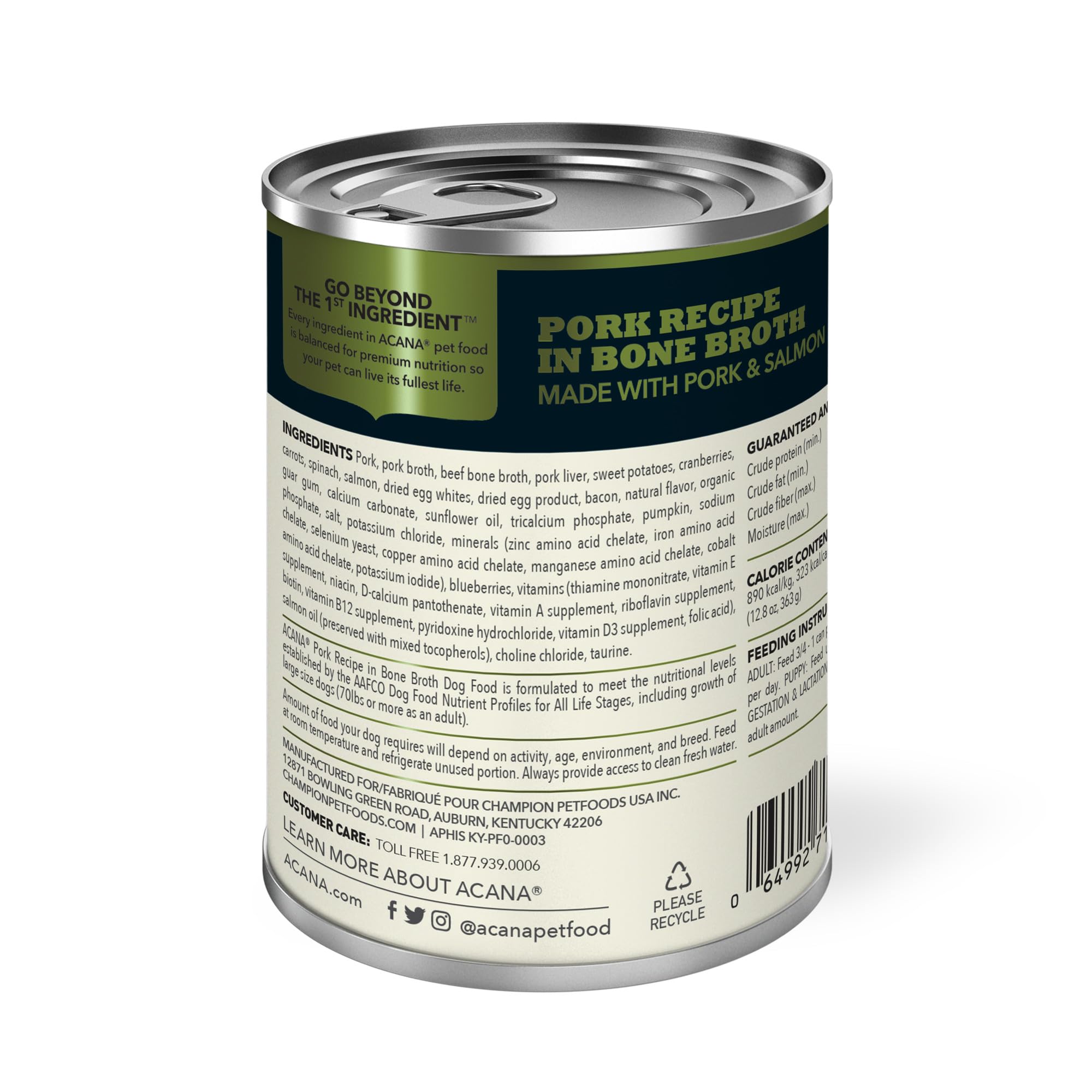 ACANA Premium Chunks sin granos para perros; ideal como topper sabroso.