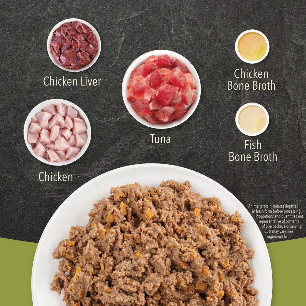 ACANA Premium PATE con caldo de hueso para hidratación y sabor tentador.
