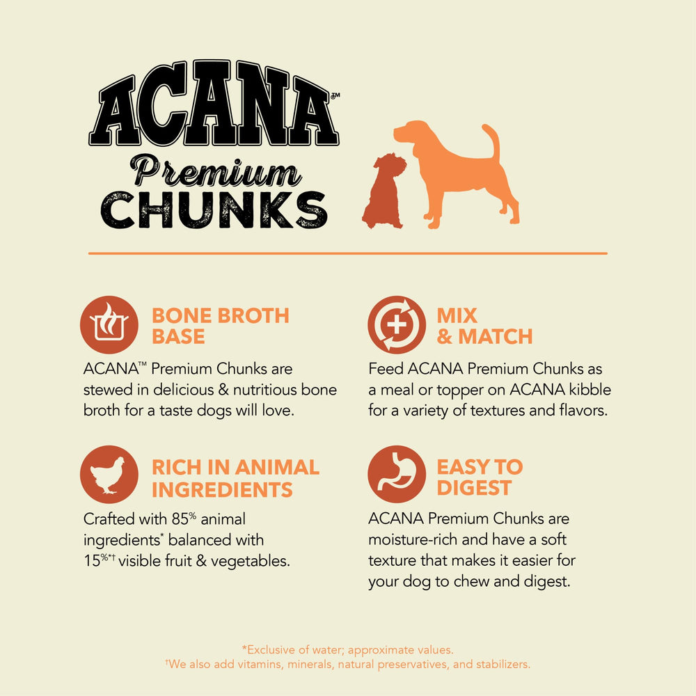 ACANA Premium Pate cachorro, base de caldo nutritivo en lata 12.8 oz