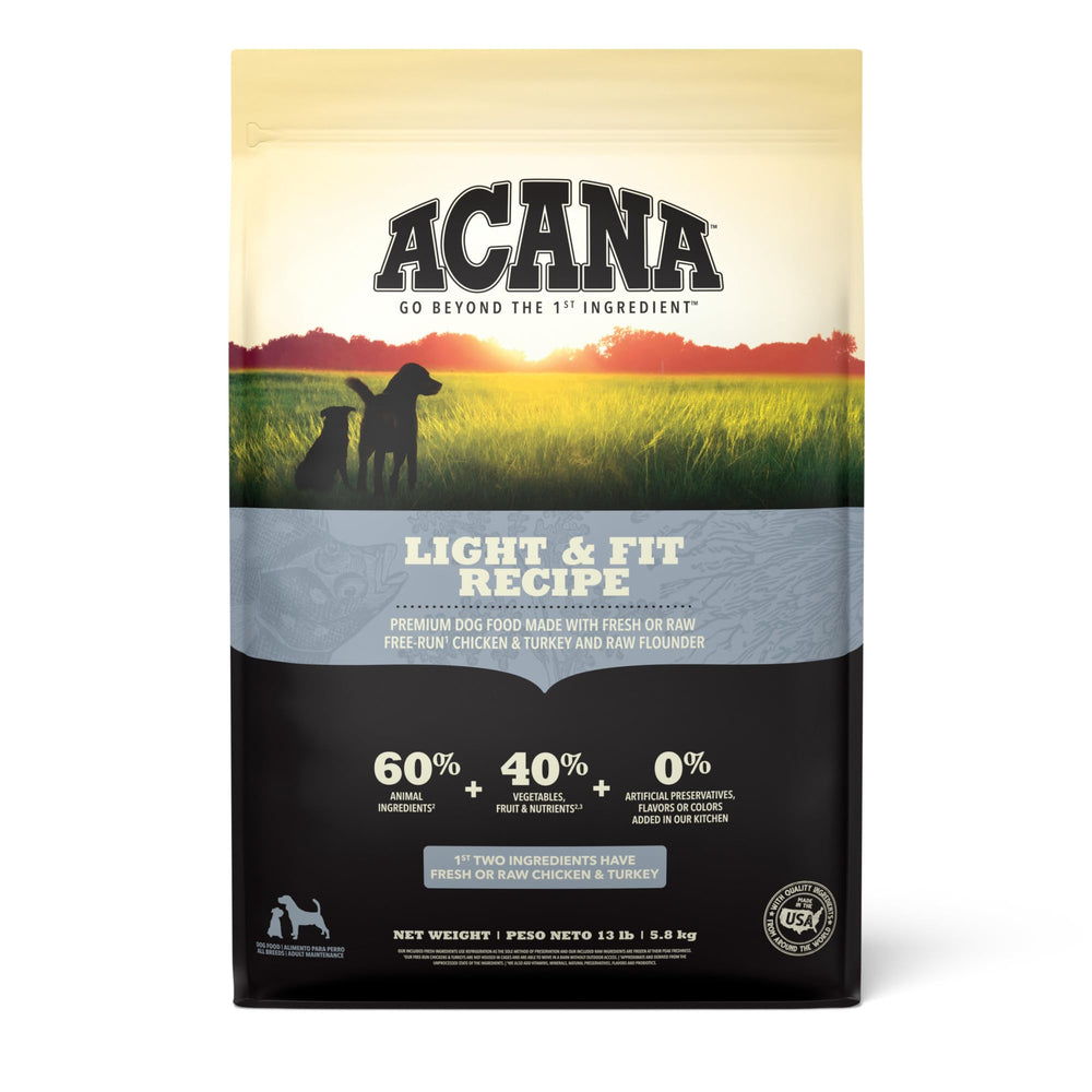 ACANA Receta Ligera en Forma para Perro Adulto, bolsa de 13 libras, sin granos