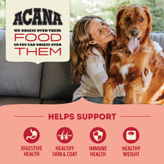 ACANA Revestimiento seco congelado aporta sabor intenso para la alimentación.