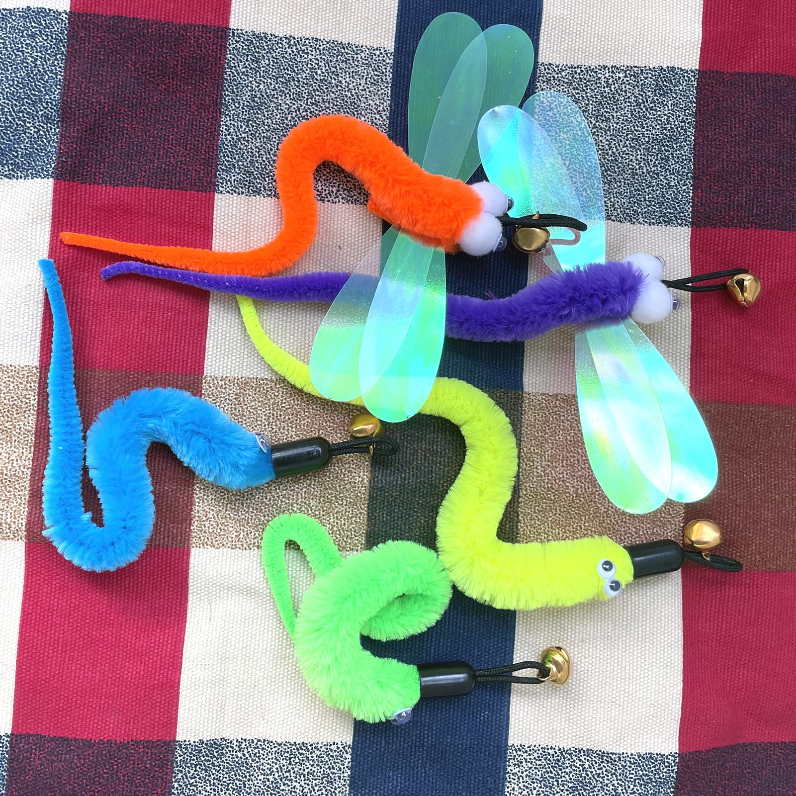 AcceLeah pluma reemplazo verde, plumas multicolor para estimulación sensorial
