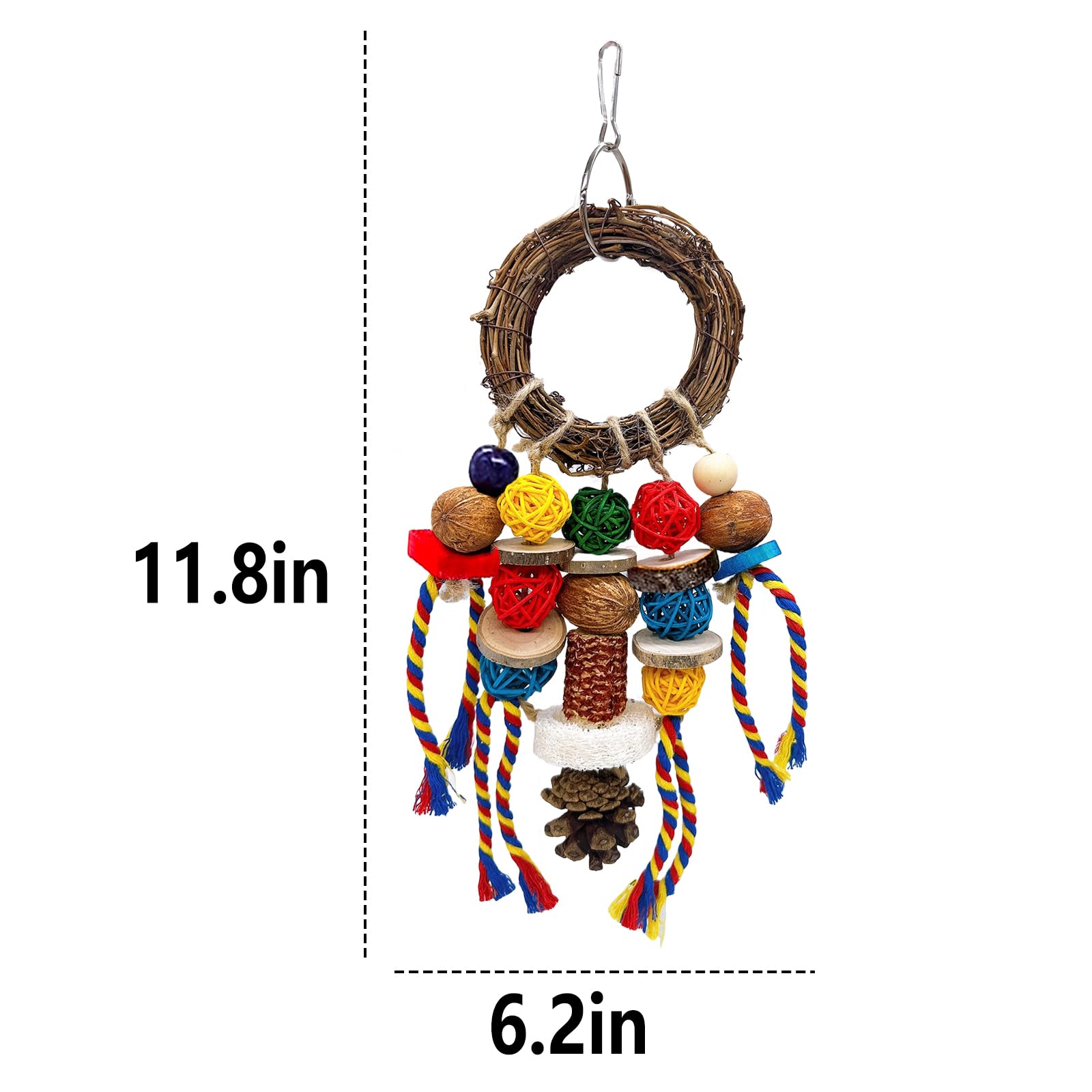 Acsist Bunny Chew Toy colgante nuez, fomenta juego y desgaste dental suave.