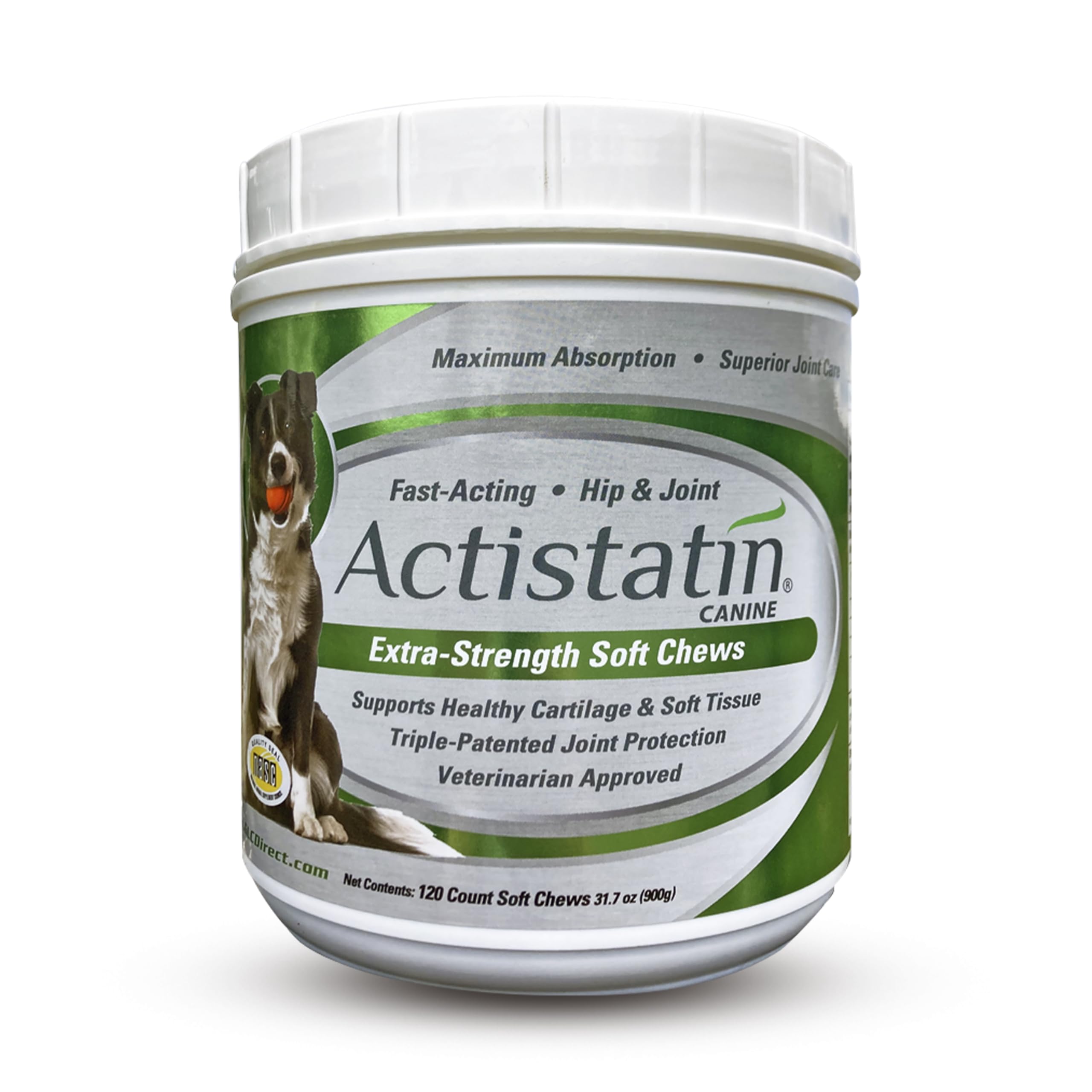 Actistatin canino grande envase 120 unidades para soporte articular continuo.