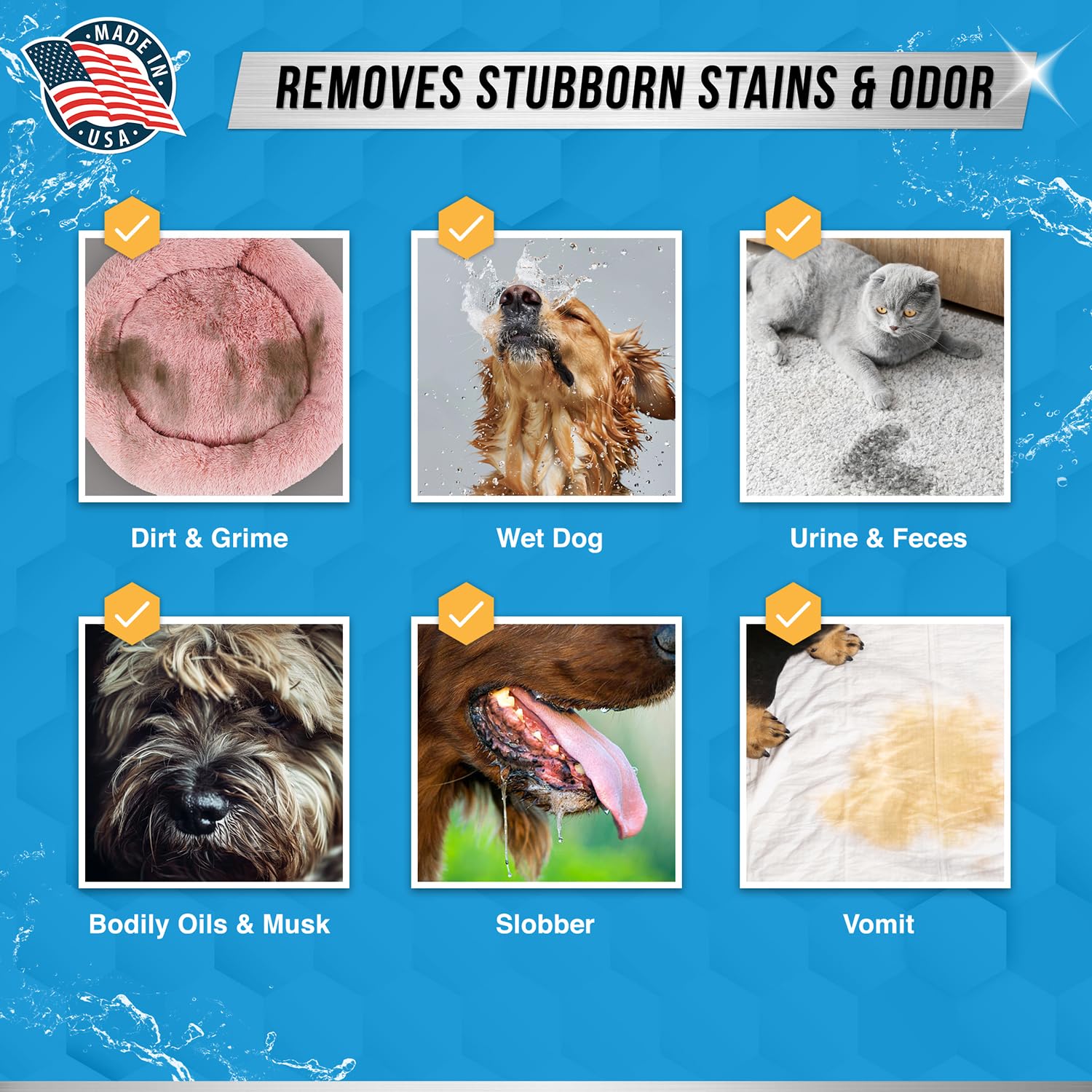 ACTIVE Detergente para mascotas sin fragancia, suave para piel sensible.