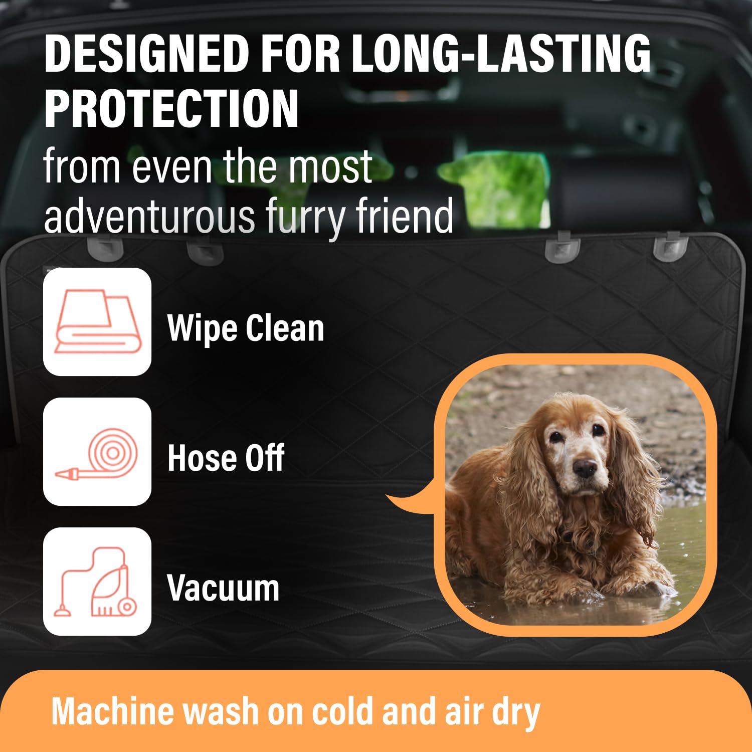Active Pets cobertor de maletero para uso diario, protege pelos y suciedad.