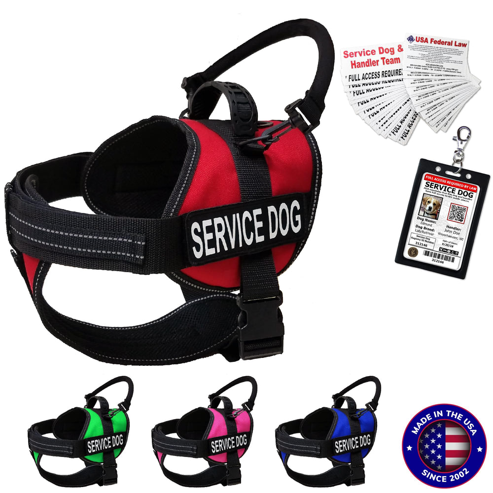 Activedogs arnés chaleco rojo delantero, alta visibilidad para servicio