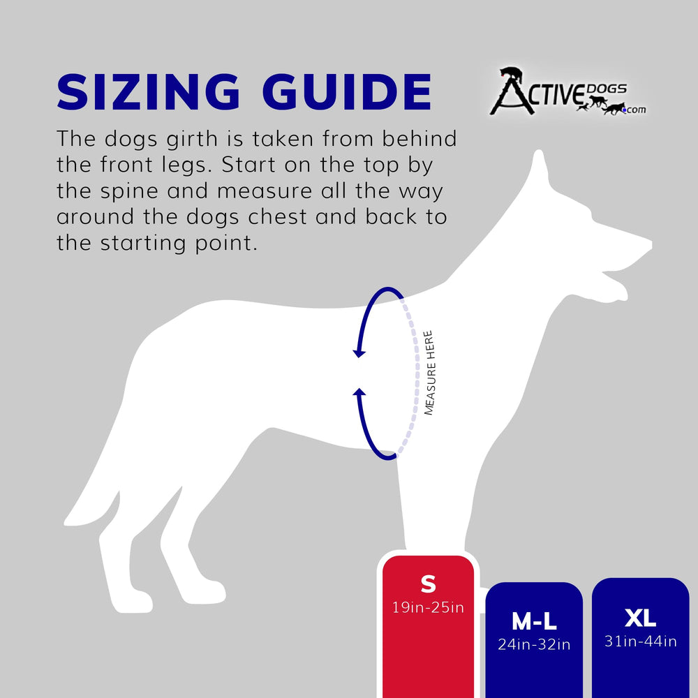 ActiveDogs arnés talla pequeña 19-25 pulgadas para perros pequeños.