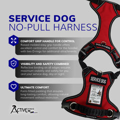 ActiveDogs mango de control en arnés para manejo suave durante paseos diarios.