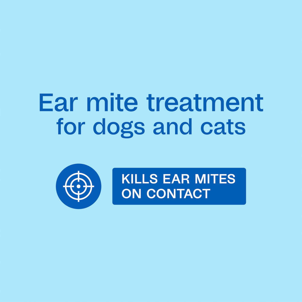 ADAMS Tratamiento para ácaros del oído, aplicador fácil para orejas de perros y gatos.