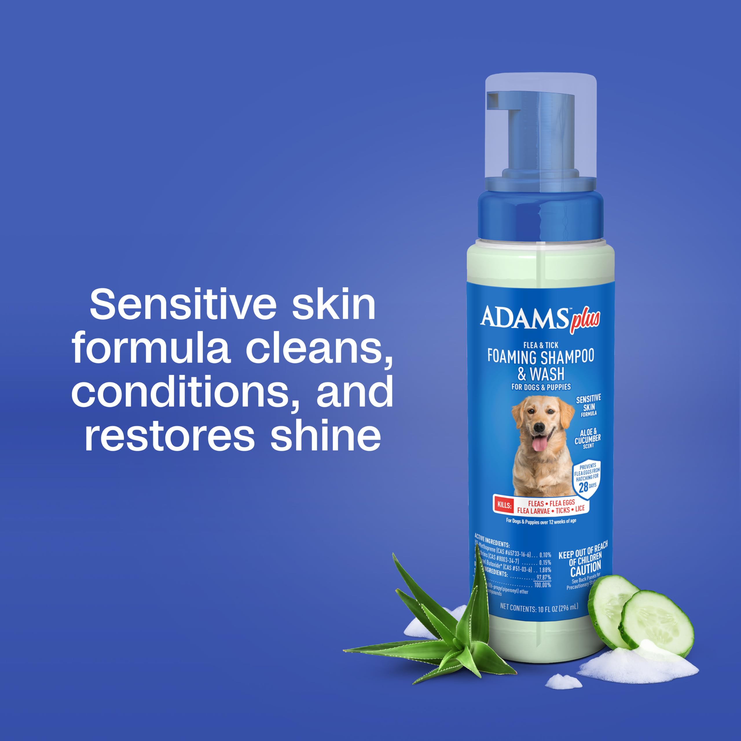 ADAMS Plus aroma aloe y pepino para un olor fresco.